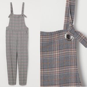 H&M Plaid Overalls sz 6
